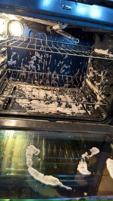 Oven, full degrease — before cleaning