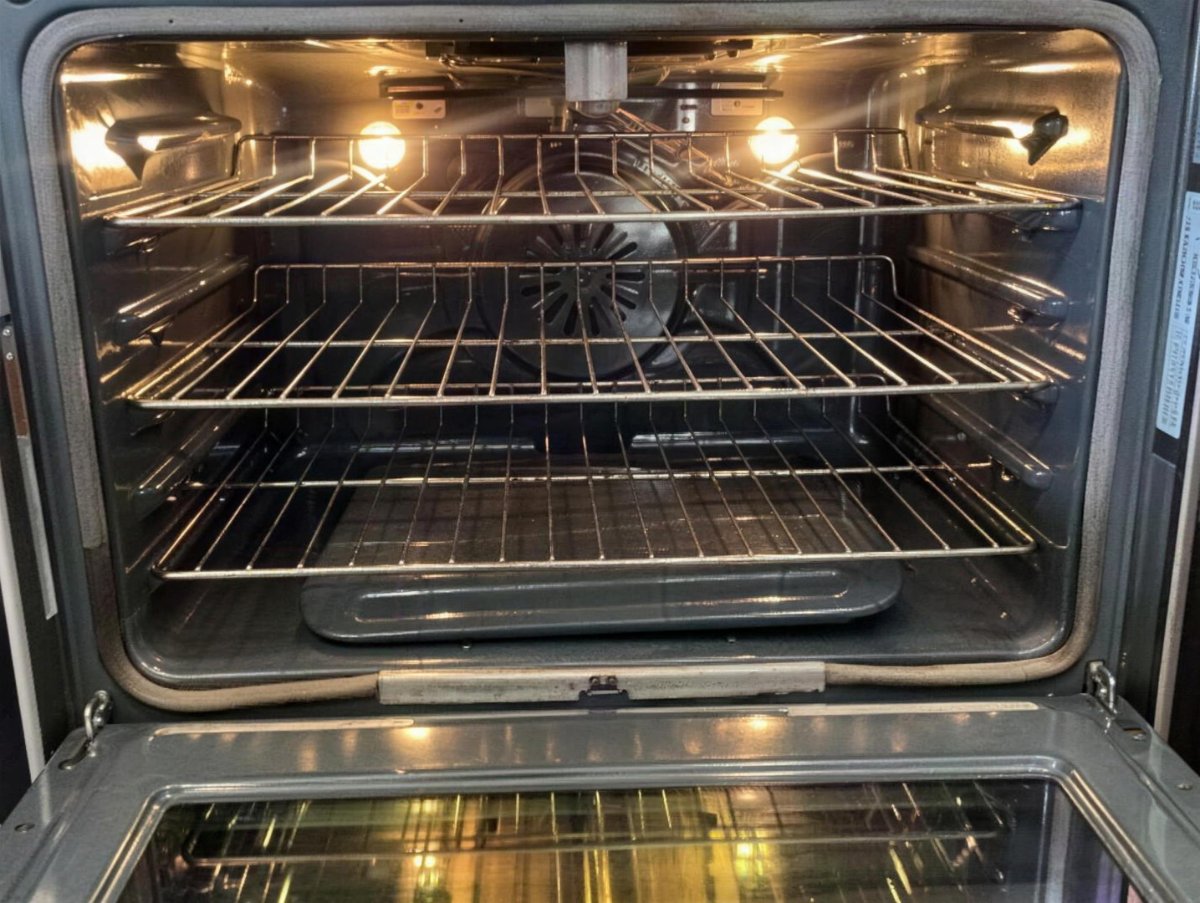 Oven, full degrease — after cleaning