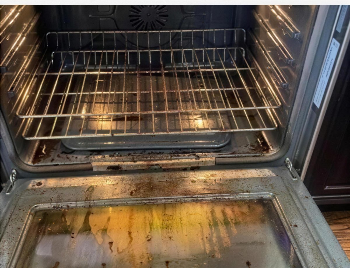 Oven, full degrease — before cleaning