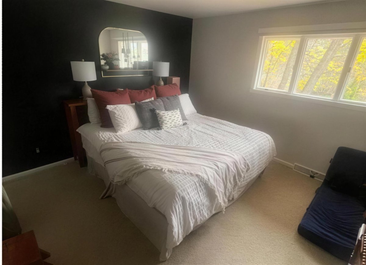 Bedroom turnaround — after cleaning